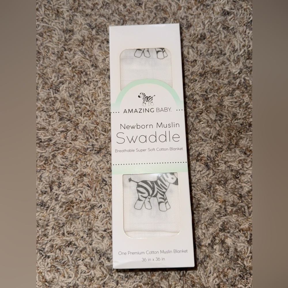 Amazing baby zebra muslin swaddle